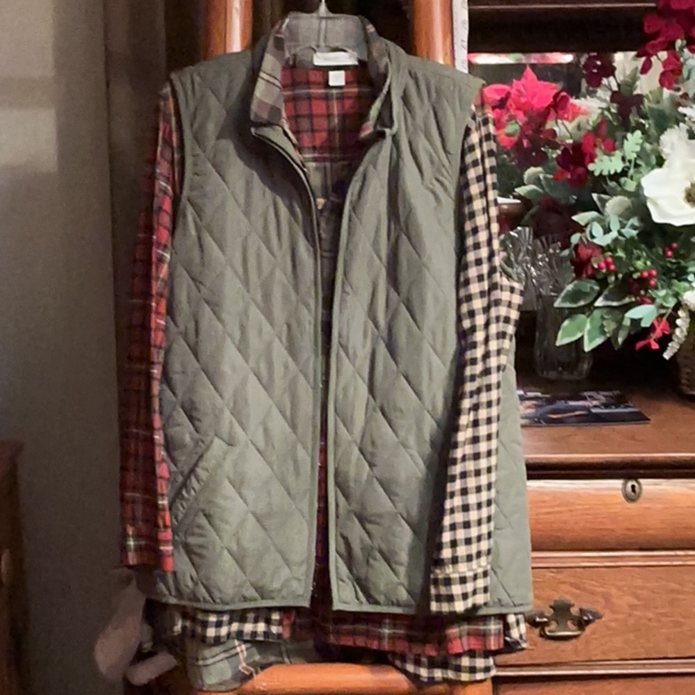 Coldwater Creek Plaid Tunic in Spice Multi - Picture 2 of 5